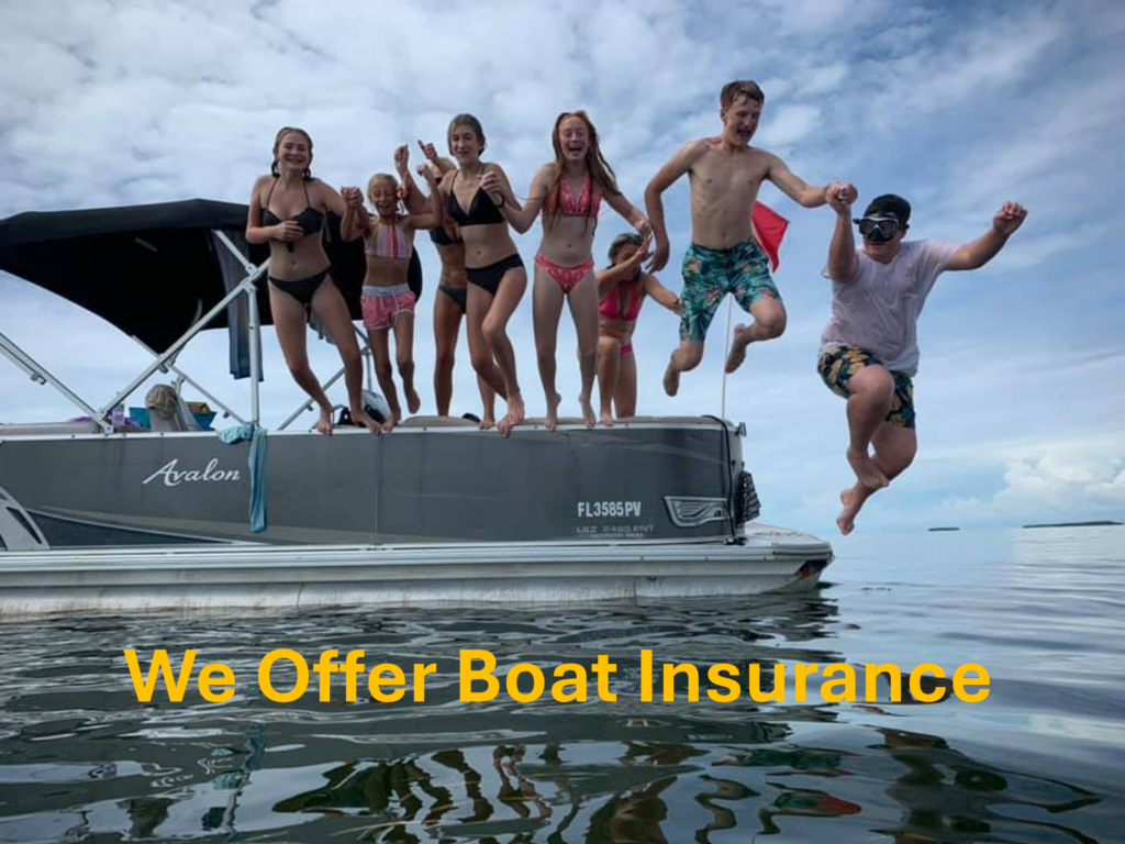boat with kids jumping into water