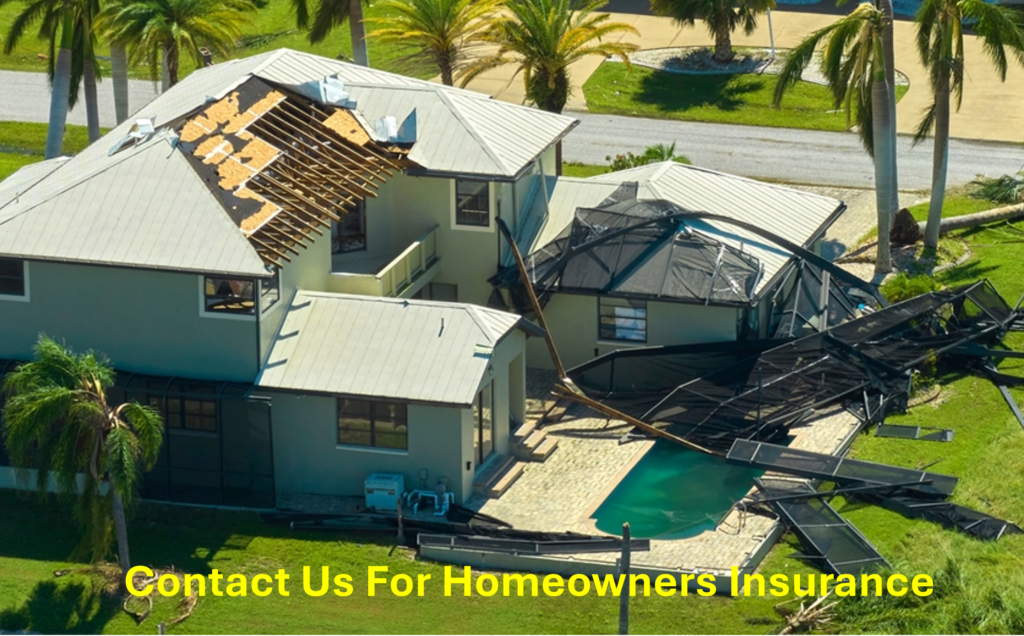 home destroyed by hurricane winds with words